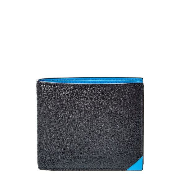 Bottega Veneta Leather Bifold Wallet, Black - Picture 1 of 4